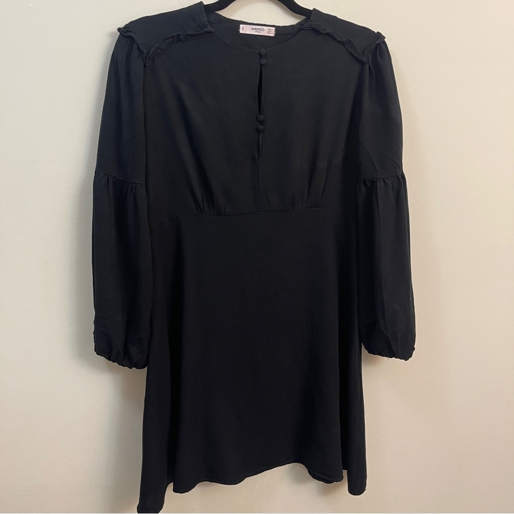 Mango Black Long sleeve Dress in size Medium - Picture 3 of 8